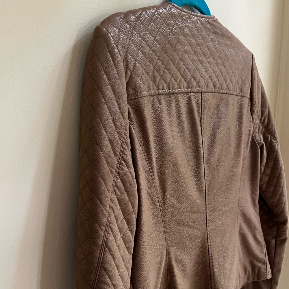 Brown Leather Guess Jacket - image 6